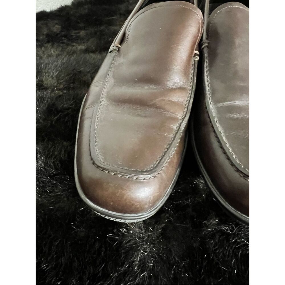 Prada 4d 1645 leather coffee brown loafer shoe 9 - Picture 3 of 10